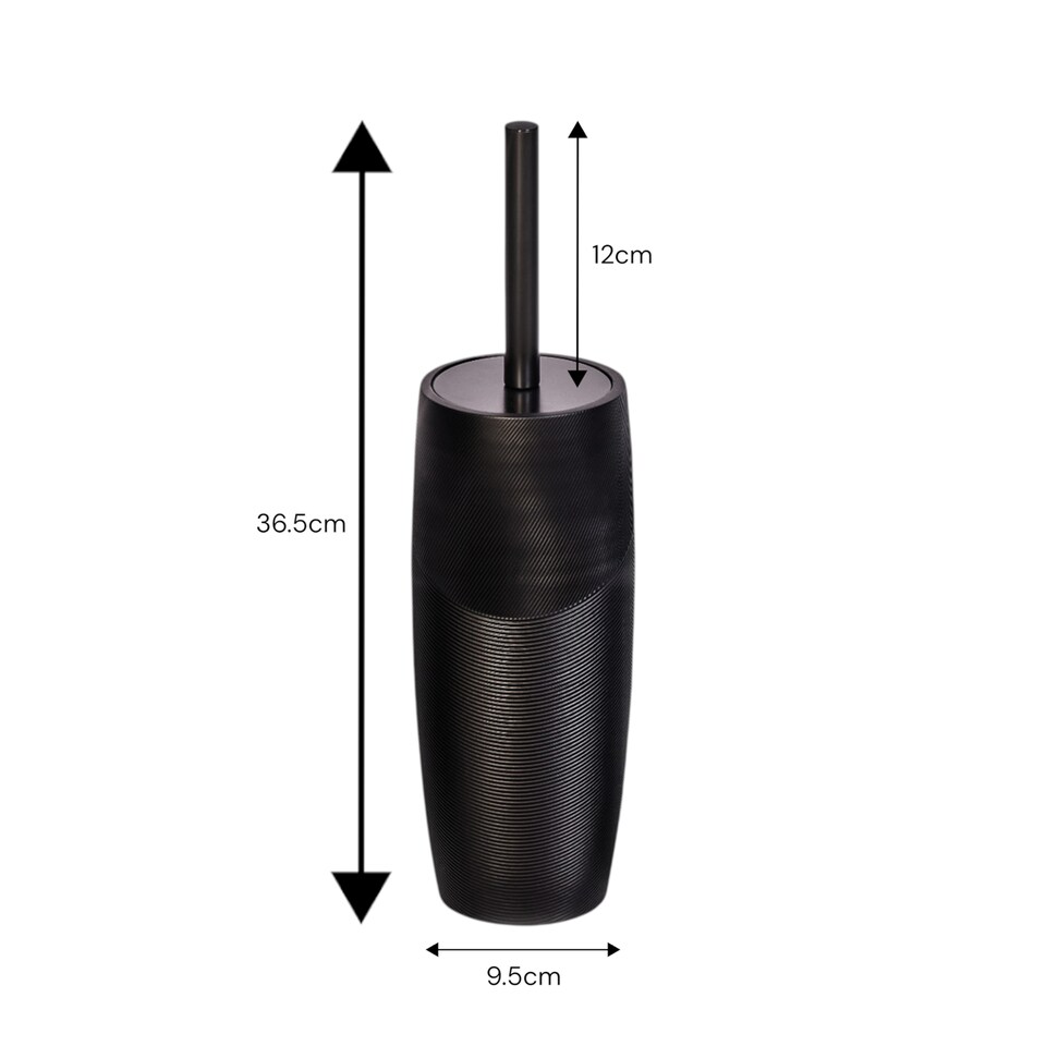 image 1 of Ripple Black Textured 4 Piece Bathroom Accessory Set | Black | Black | 1
