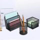 image 3 of 4 Piece Wire Mesh Office Desk Organiser Set