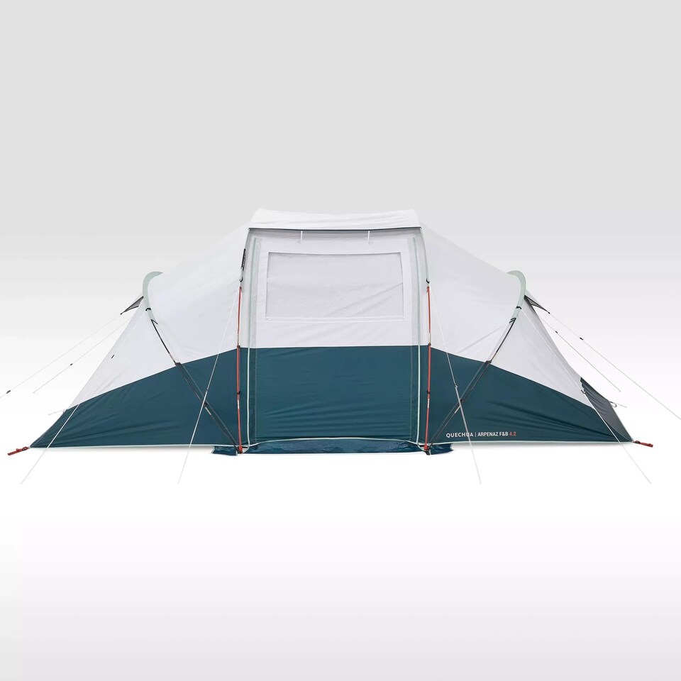 image 1 of Decathlon 4-person, 2-bedroom camping tent, Arpenaz 4.2, Fresh & Black