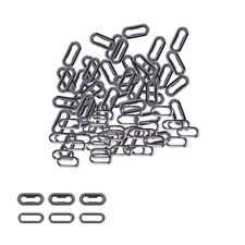10mm Oval Shaped Brass Eyelet& Washer Metal Grommet Kit for DIY- 50pcs