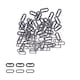 image 1 of 10mm Oval Shaped Brass Eyelet& Washer Metal Grommet Kit for DIY- 50pcs