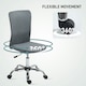 image 5 of HOMCOM Armless Computer Desk Chair, Makeup Vanity Chair for Home, Grey 