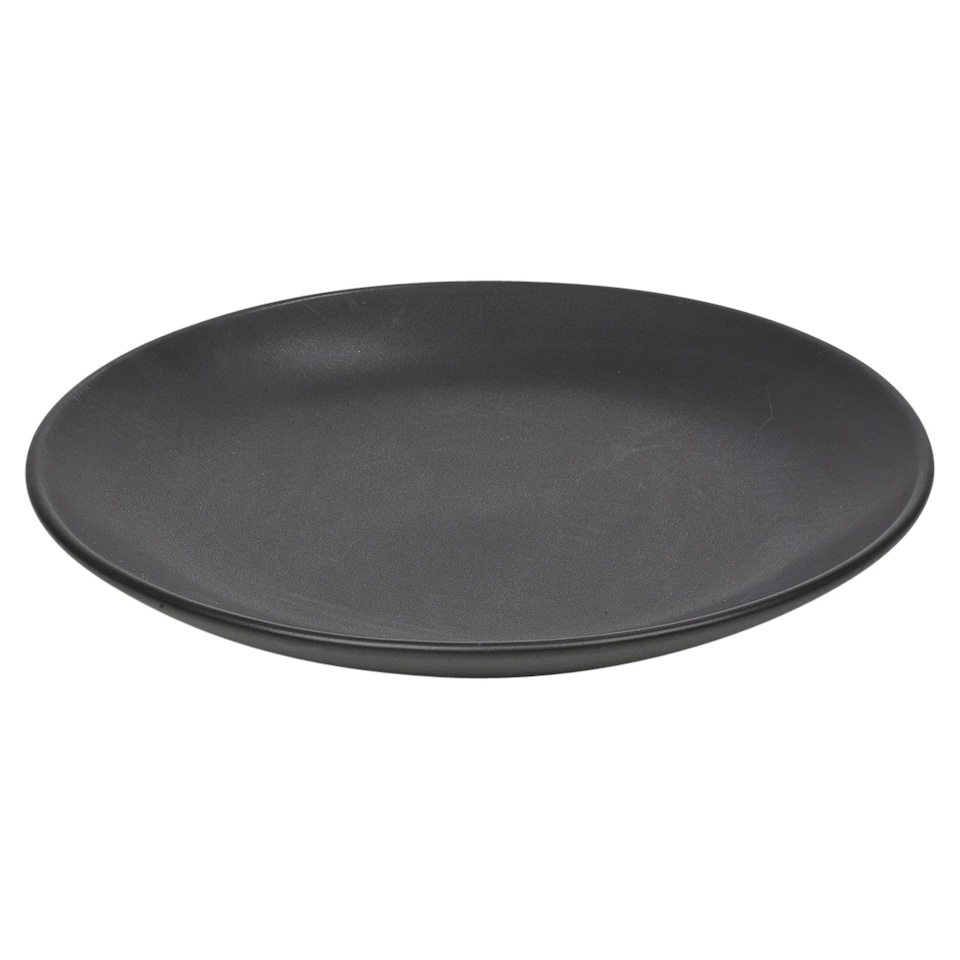 image 1 of Coloured Stone Ceramic Dinnerware Crockery Plates Bowls Dining Set | Black | 16 Pcs Black | 16