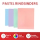 image 2 of A4 Pastel Pink Paper Over Board Ring Binder by Janrax