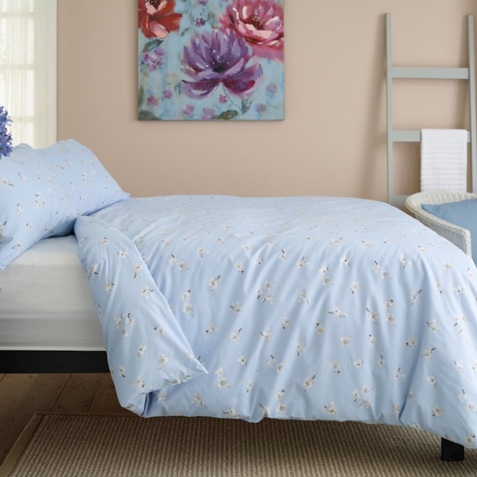image 1 of Meadow Cotton Duvet Set with Printed Design