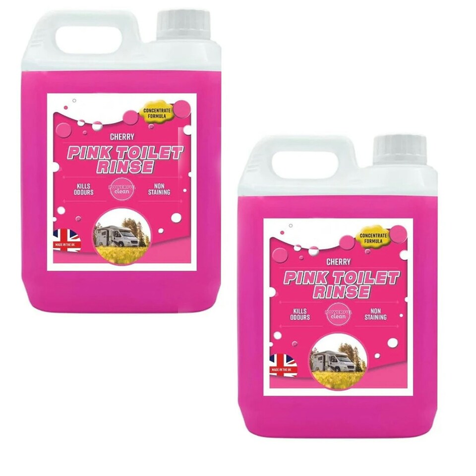 image 1 of 2 x 5L Powerful Pink Disinfectant For Portable Toilets & Motor Homes Concentrated Formula Targets Bad Odours