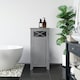 image 2 of Teamson Home Dawson Contemporary Wooden Narrow Floor Storage Cabinet with Door, Gray