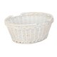 image 4 of Large White Swing Handle Wicker Shopping Basket White | White | One Size