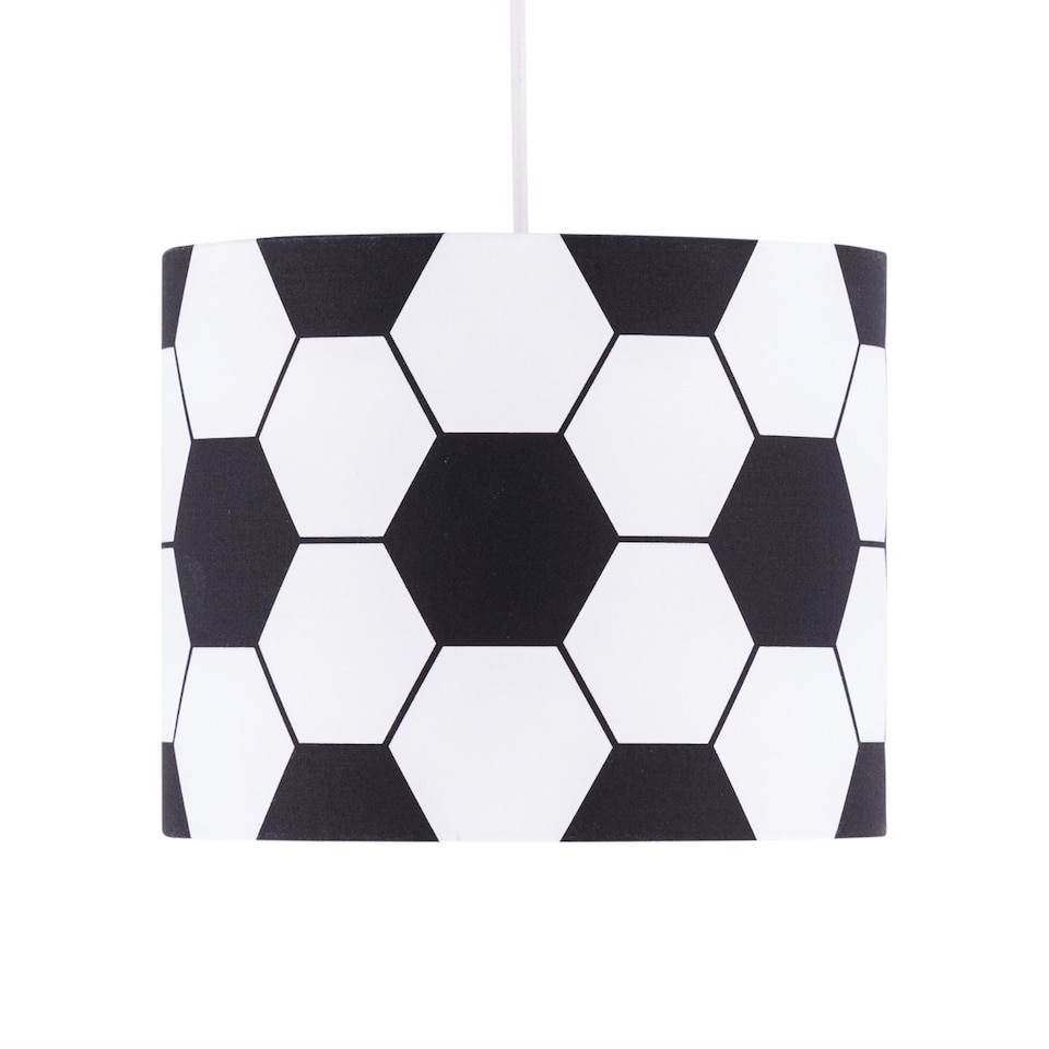 image 1 of Footie - Black and White Football Pendant Shade | Black | Medium | 1