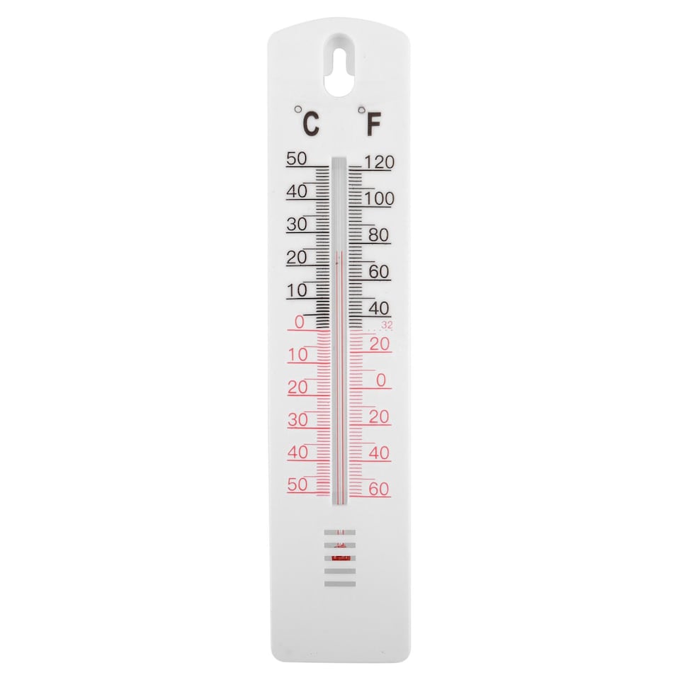 Ashley Plastic Indoor Thermometer - White