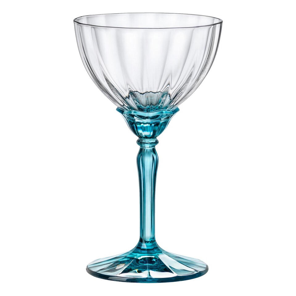 image 1 of Bormioli Rocco Florian Champagne Cocktail Saucers - 240ml - Blue - Pack of 6