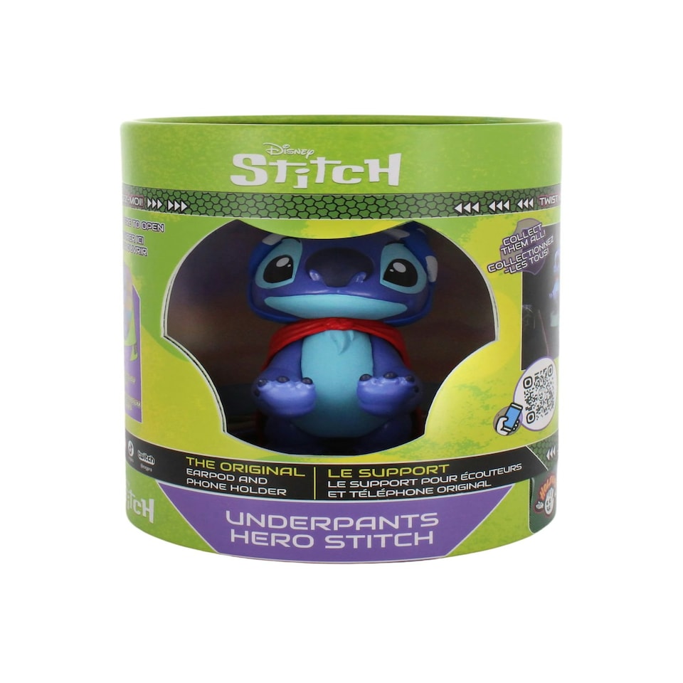 image 1 of Cable Guys Holdems Lilo & Stitch Underpants Hero Stitch Mini Phone Stand and Device Holder Blue