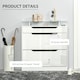 image 7 of HOMCOM Shoe Storage Cabinet, Shoe Cupboard with Slide Out Drawer, 2 Flip Doors, Tempered Glass Top and Adjustable Shelves for 16 Pairs of Shoes, White