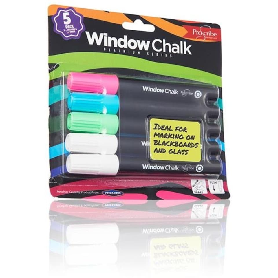 image 1 of Pack of 5 Window Chalk Markers by Pro:scribe