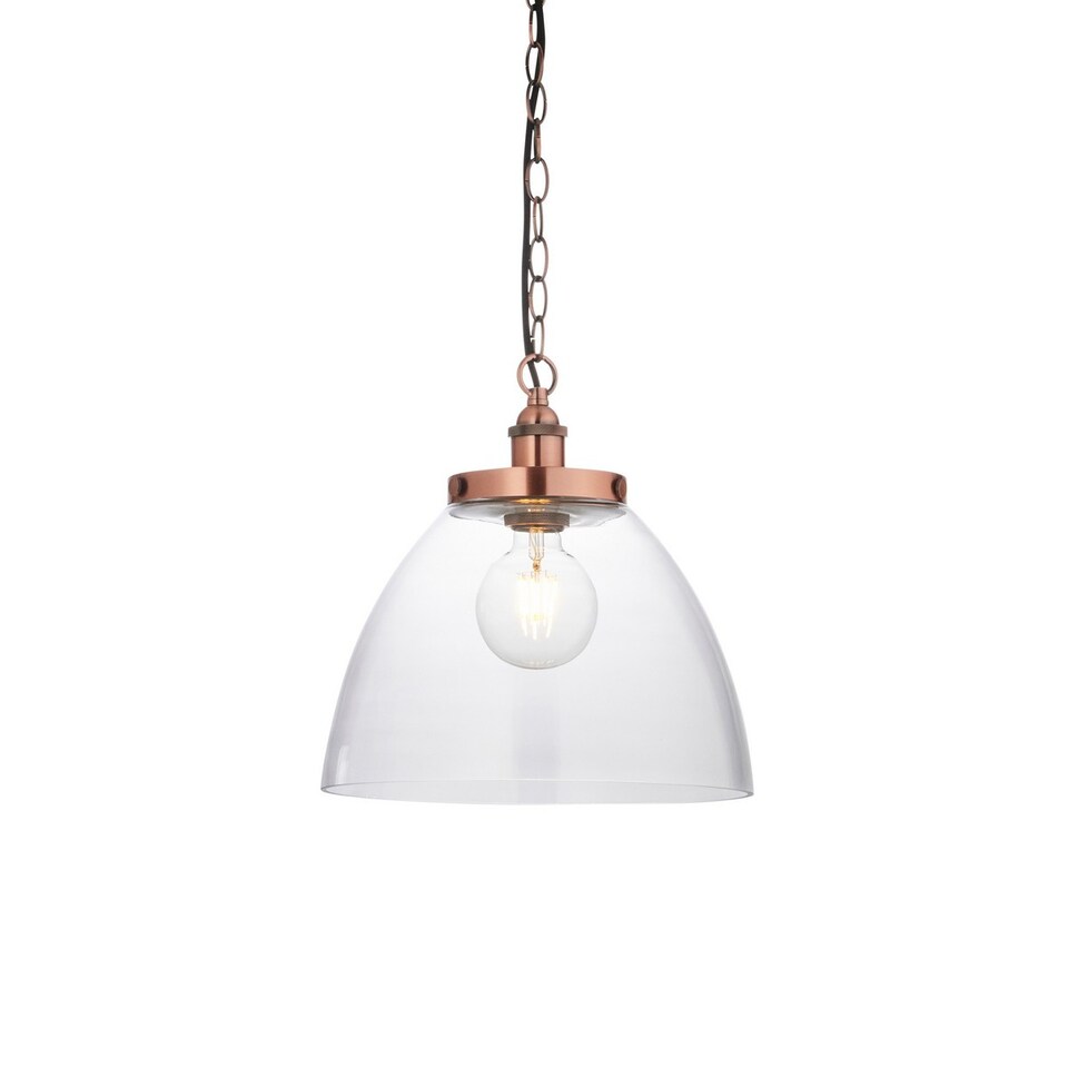 image 1 of Hansen Grand Dome Ceiling Pendant Aged Copper