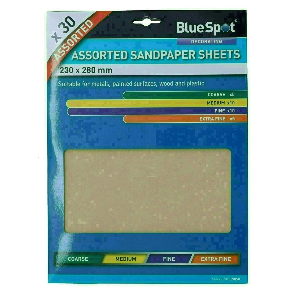 image 1 of Mixed Grit Sandpaper Sanding Sheets For Metal Wood Plastic 60 - 240 Grit 300pc