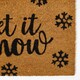image 2 of Homescapes Coir Doormat Christmas 'Let It Snow', Natural - 40 x 60 cm