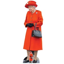 Queen Elizabeth II Red Hat Lifesize Cardboard Cutout 163cm