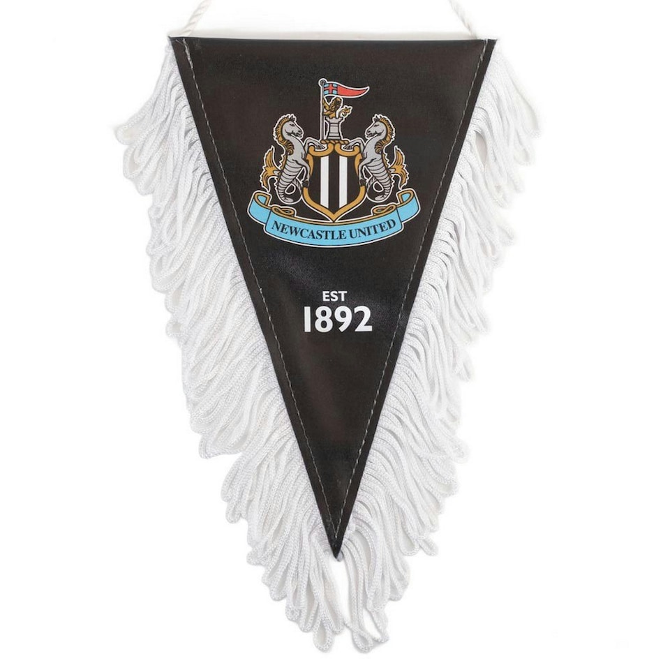 image 1 of Newcastle United FC Triangular Pennant - White/Black/Grey - Mini