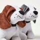 image 4 of Homescapes Set of 2 Brown and Grey Dog Doorstops