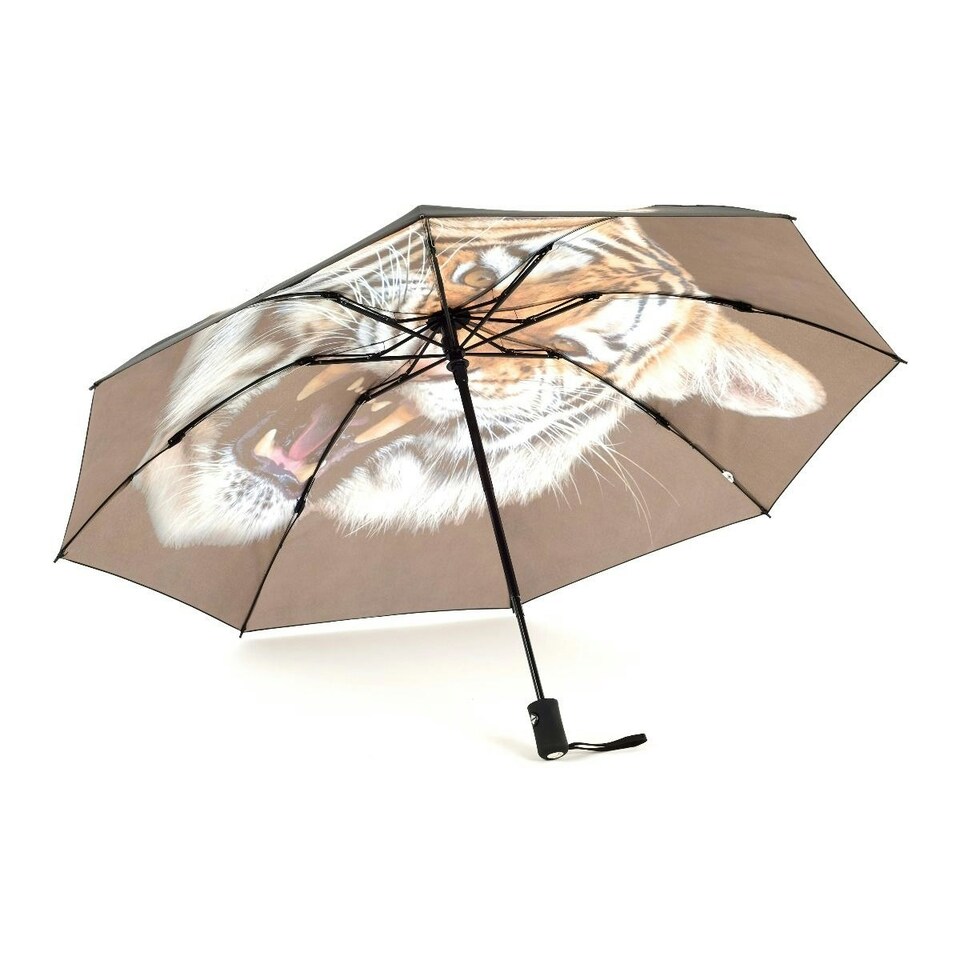 image 1 of Everyday Folding Umbrella Automatic Opening Reverse Tiger Multi