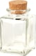 image 2 of Glass Storage Preserve Pots Jars Containers Cork Lids Kitchen Food Storage | Clear | Clear | 6x80ml Square | 6