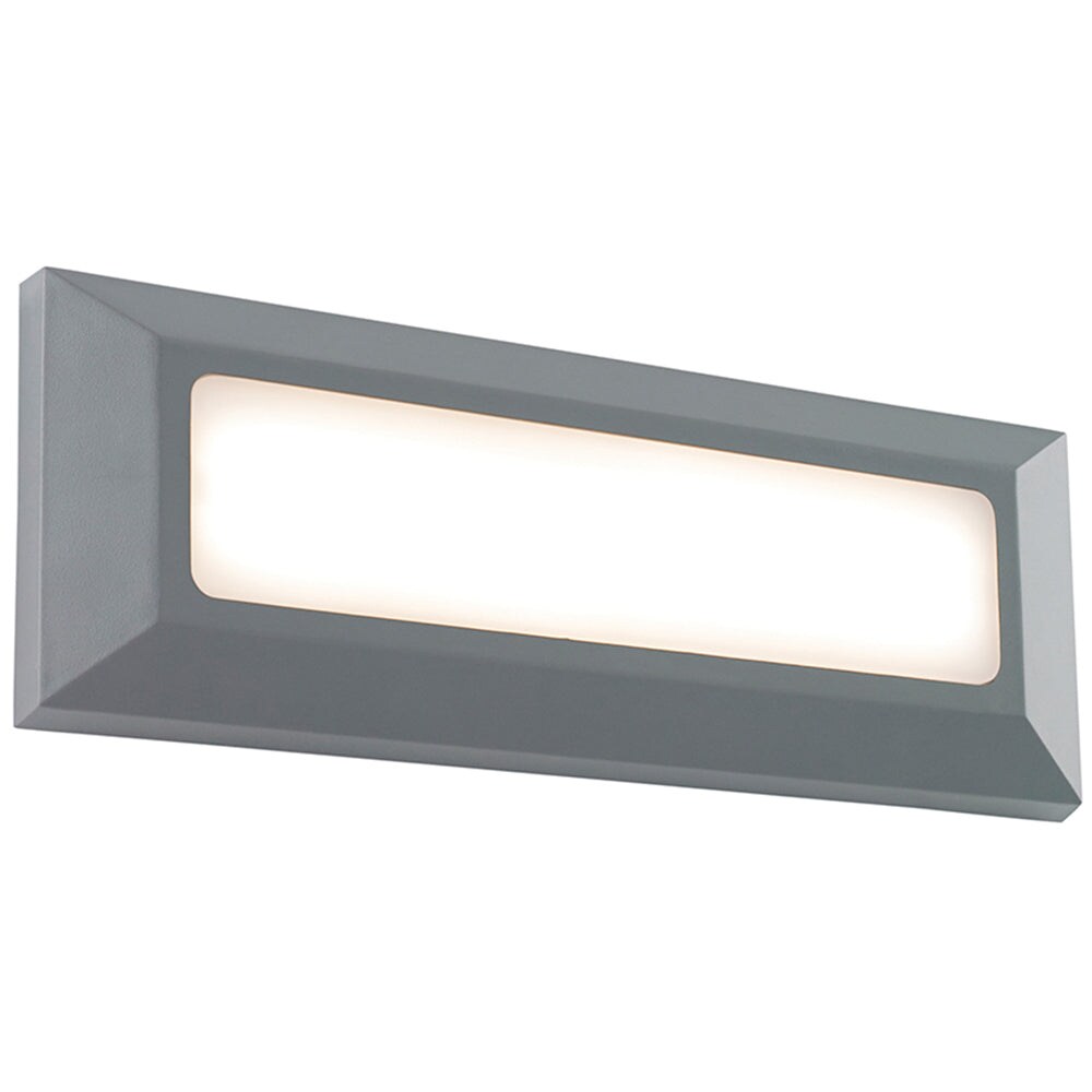 Loops Outdoor IP65 Pathway Guide Light - Direct 3W Warm White LED - Gray ABS Plastic