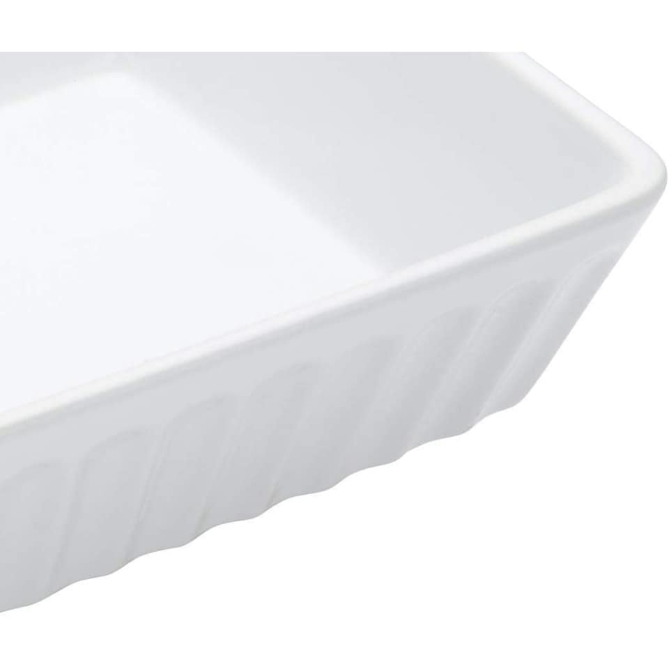 image 1 of KitchenCraft Lasagne Dish White Stoneware 33x23cm