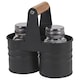 image 10 of GEEZY Salt And Pepper Shakers Glass Condiment Pots Grey Set Of Two