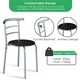 image 4 of Yaheetech Modern Round Dining Table Set for 2 with Steel Legs
