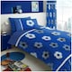 image 2 of VELVETIO Football Goals Duvet Cover Set Soft Polycotton Reversible Kids Beddings Blue | Single