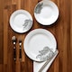 image 1 of Interiors By Premier Durable Prince 12 Piece Black Dinner Set, Stylish Dinner Set For Dinner, Contemporary Design Crockery Set