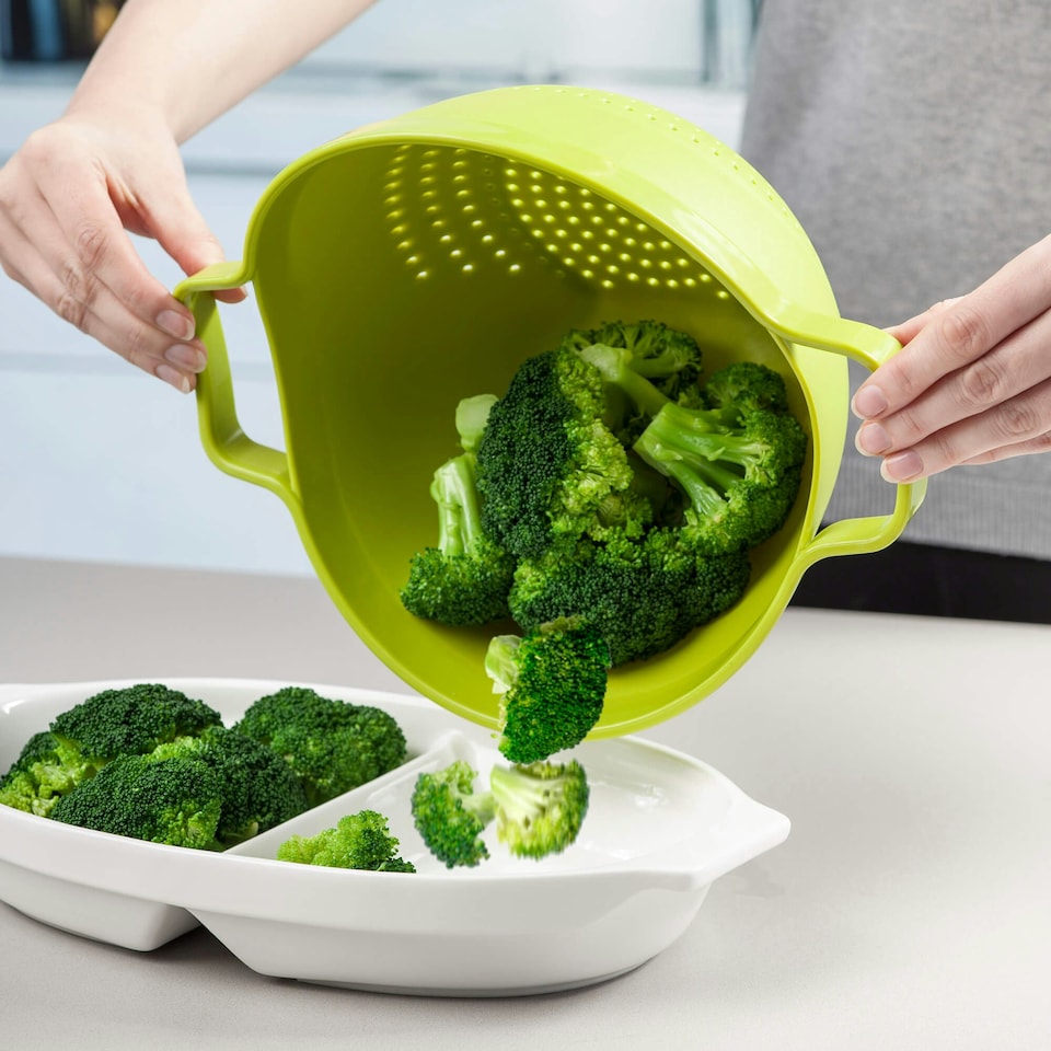 image 1 of Zeal Drain & Serve™ Colander with Tong Set