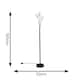 image 3 of ValueLights Velika Black 3 Arm Opaque Globe Floor Lamp Light