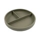 image 1 of Tiny Dining Baby Divided Silicone Suction Plate - Silver Sage Green
