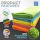 image 4 of Microfibre Cloth Cleaning Cloths Super Absorbent Mixed Colour 40cm x 40cm - Pack of 40
