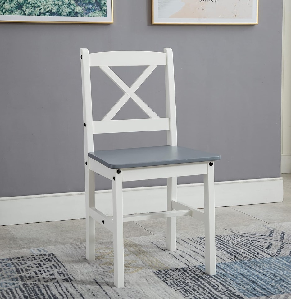 image 1 of Solid Wooden Kitchen Dining Table and 4 Chairs