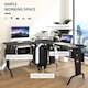 image 4 of HOMCOM Space-Saving Corner Work Office Desk Gaming with Steel Frame