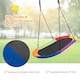 image 9 of COSTWAY Oval Swing 60 inch Tree Swing with Adjustable Heights Multicolor