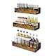 image 1 of Living and Home Wooden 3-Piece Wall Mount Spice Rack Organizer