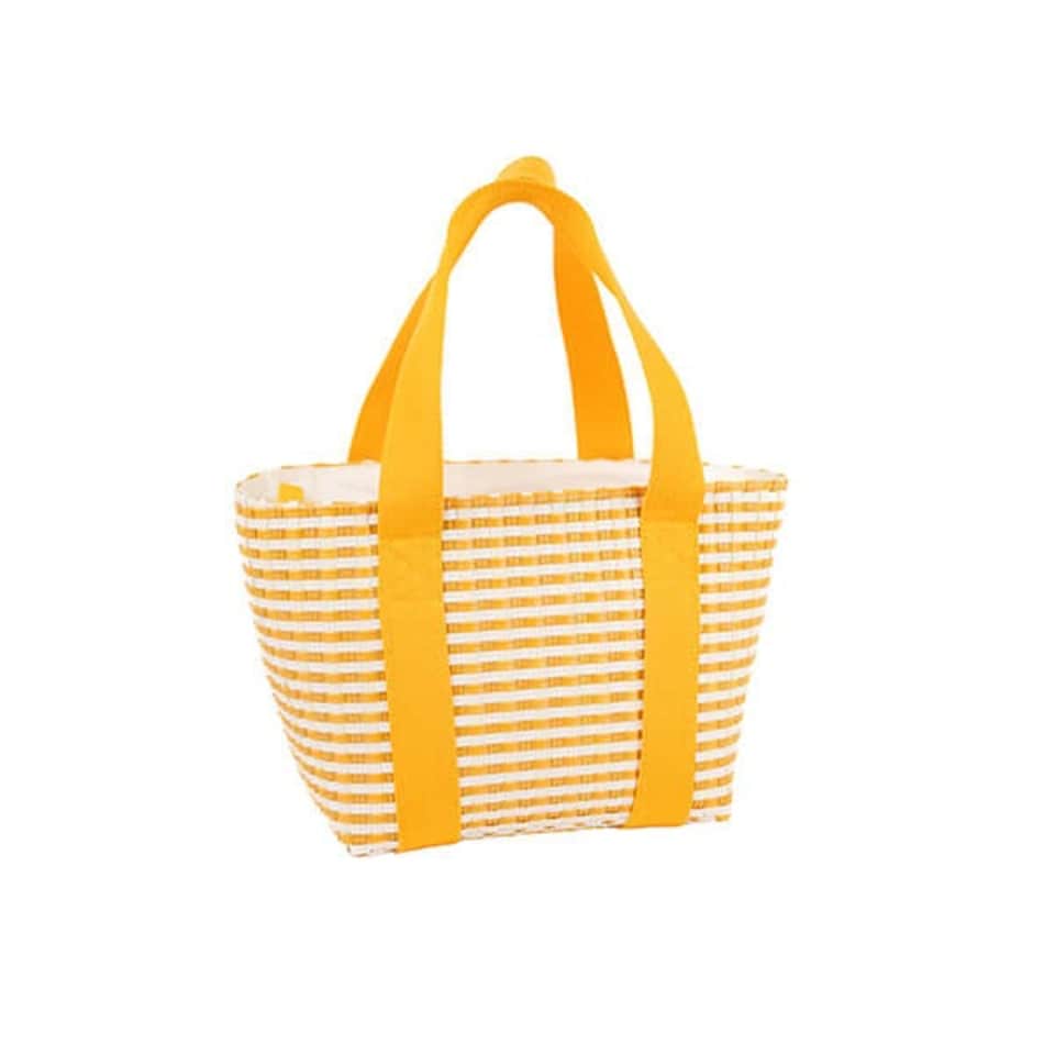 image 1 of Summerhouse by Navigate Portofino 7L Woven Insulated Basket Bag Mimosa Yellow