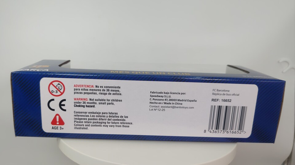 image 1 of FC Barcelona Bus Model Football Team Coach Toy