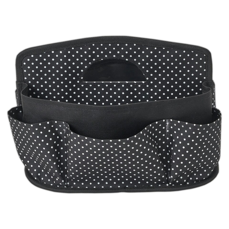 image 1 of Papermania Craft Storage Caddy, Liquorice Dot, Black / White, 27 x 32cm