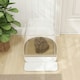 image 8 of PawHut Cat Litter Box Kitten Litter Tray w/ Lid, Scoop, Filter, Flap Door