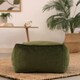image 1 of Amara Velvet Bean Bag Pouffe Olive Green | Green | Olive Green | 1