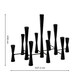 image 5 of Parker 11 Piece Candle Centerpiece - Mild Steel - L27 x W51.5 x H42 cm - Black | Black | 1