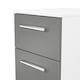 image 8 of Trent 3 Drawer Bedside Cabinet in Dusk Grey & White Matt (Ready Assembled) | Grey | Dusk Grey & White Matt