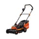 image 1 of Yard Force 1400W 34cm Corded Electric Lawnmower Rear Roller 35L Grass Bag | Black