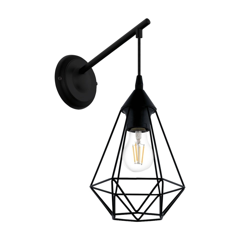 Nerissa Black Geometric Wall Light