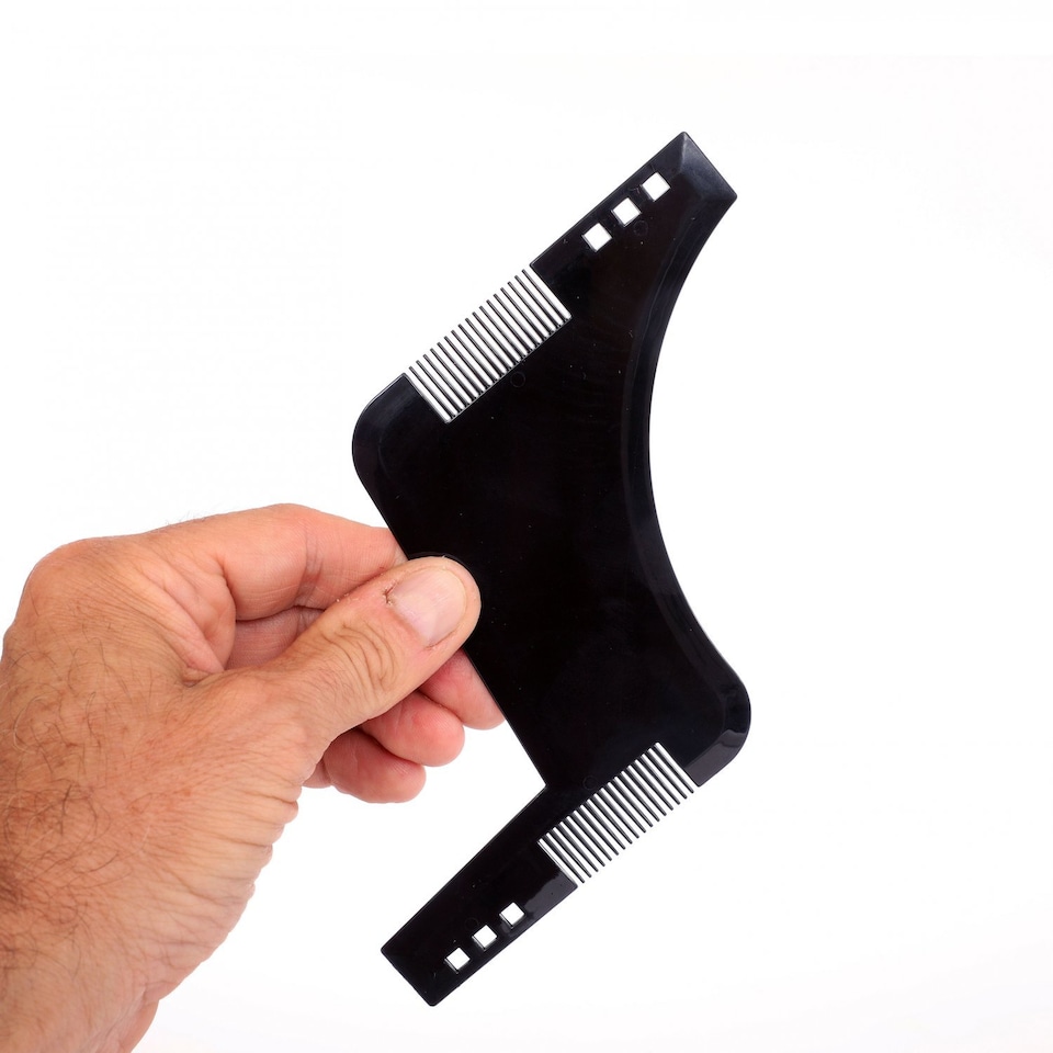image 1 of Beard Facial Hair Shaping Template Trimer Lining Comb